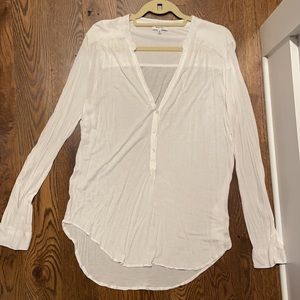 Babaton White Button Up Top